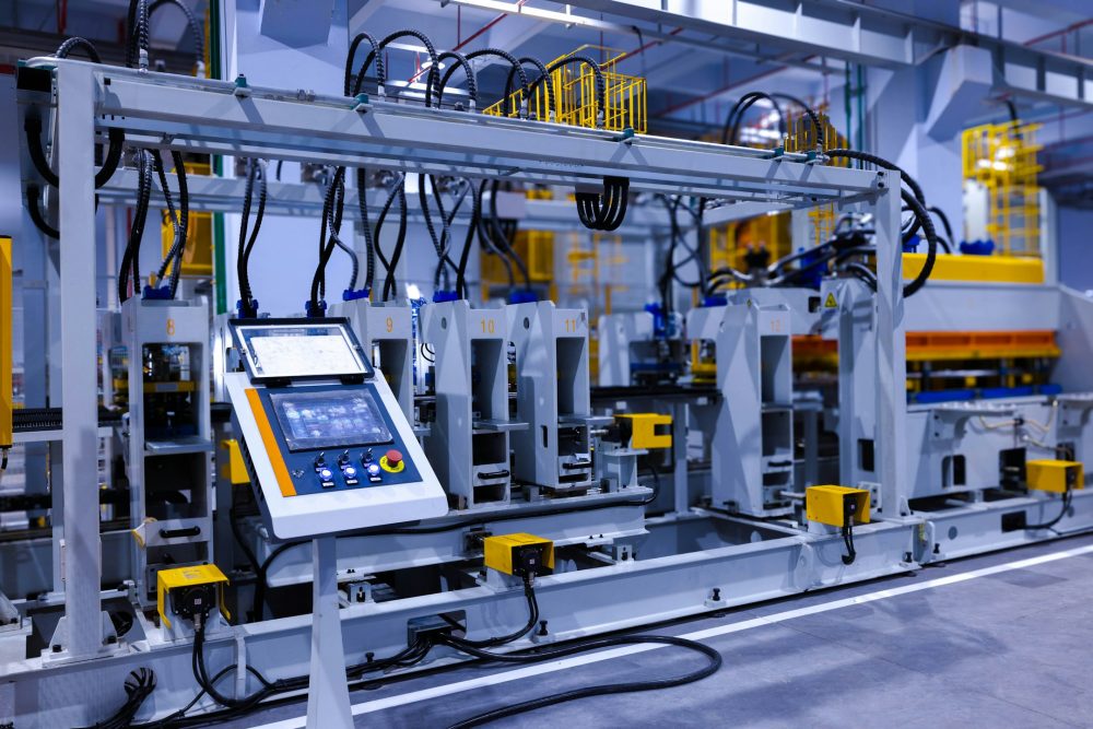 industrial machinery with touchscreen interface